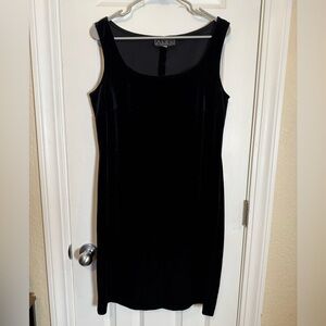 Vintage Elegant Black Velvet Dress